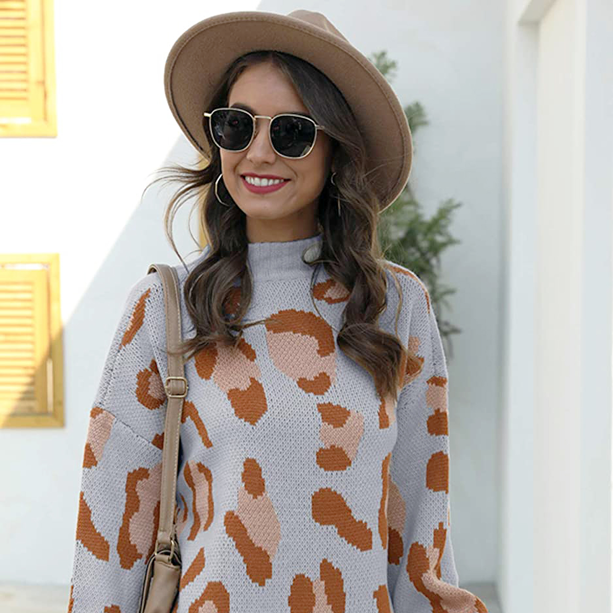 Oversize leopard clearance sweater