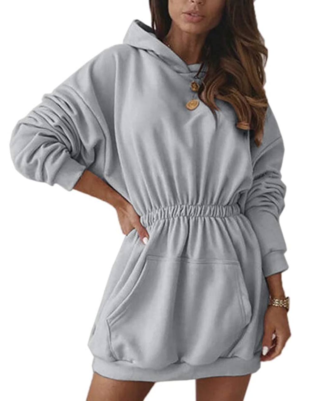 Hooded Nightgown, Oversized Long Hoodie Dress