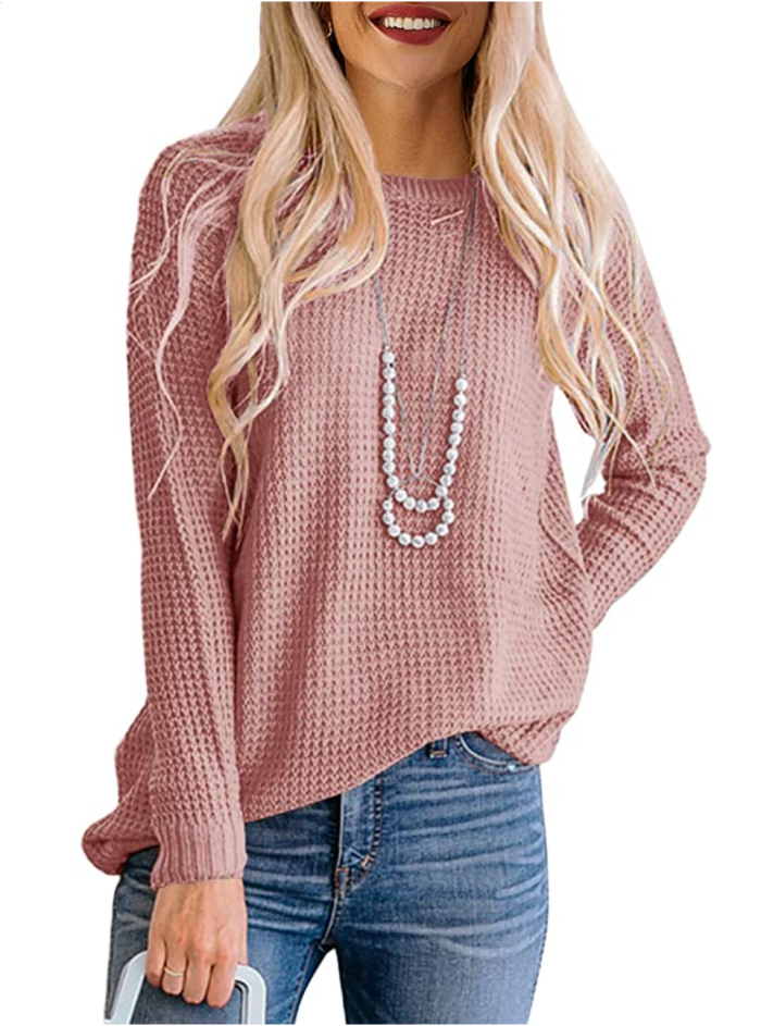 Merokeety Simple Top Is the Way To Nail Waffle Knit on a Budget | Us Weekly