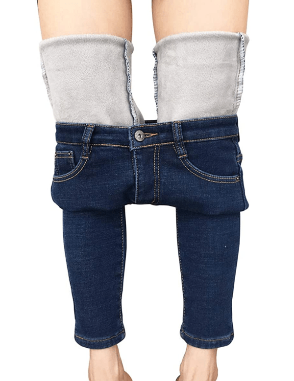 Heipeiwa Fleece-Lined Jeans Make Wearing Denim in the Winter Easy ...