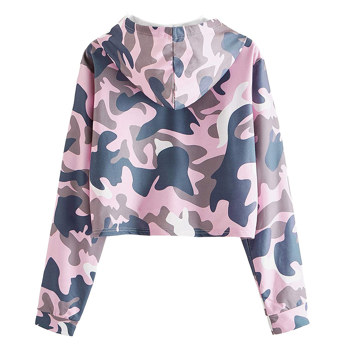 MakeMeChic Pink Camo Hoodie Was Made To Stand Out   Makemechic Pink Camo Hoodie Back 