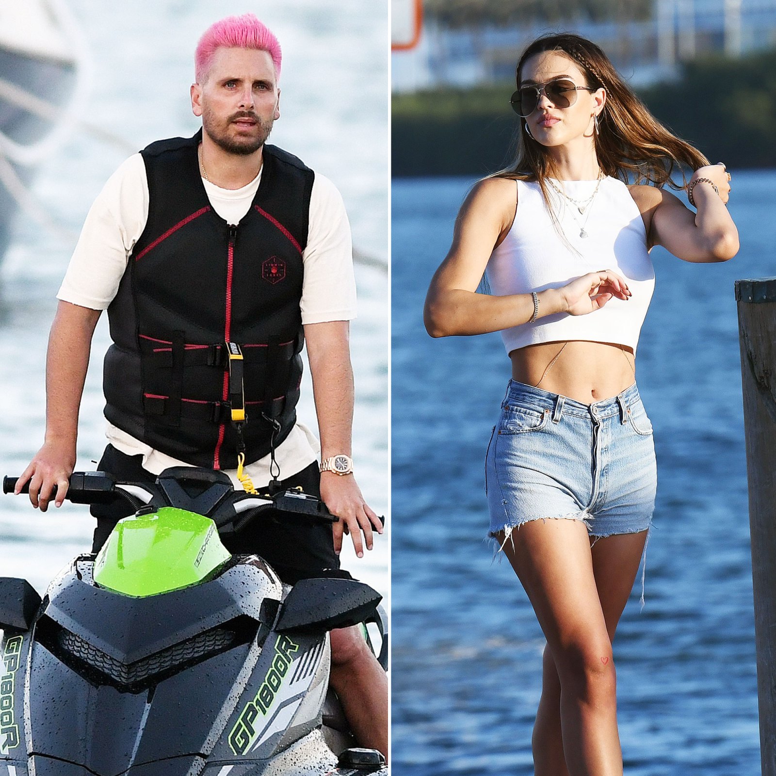 Scott Disick Jet Skis In Miami With Gf Amelia Gray Hamlin Pics