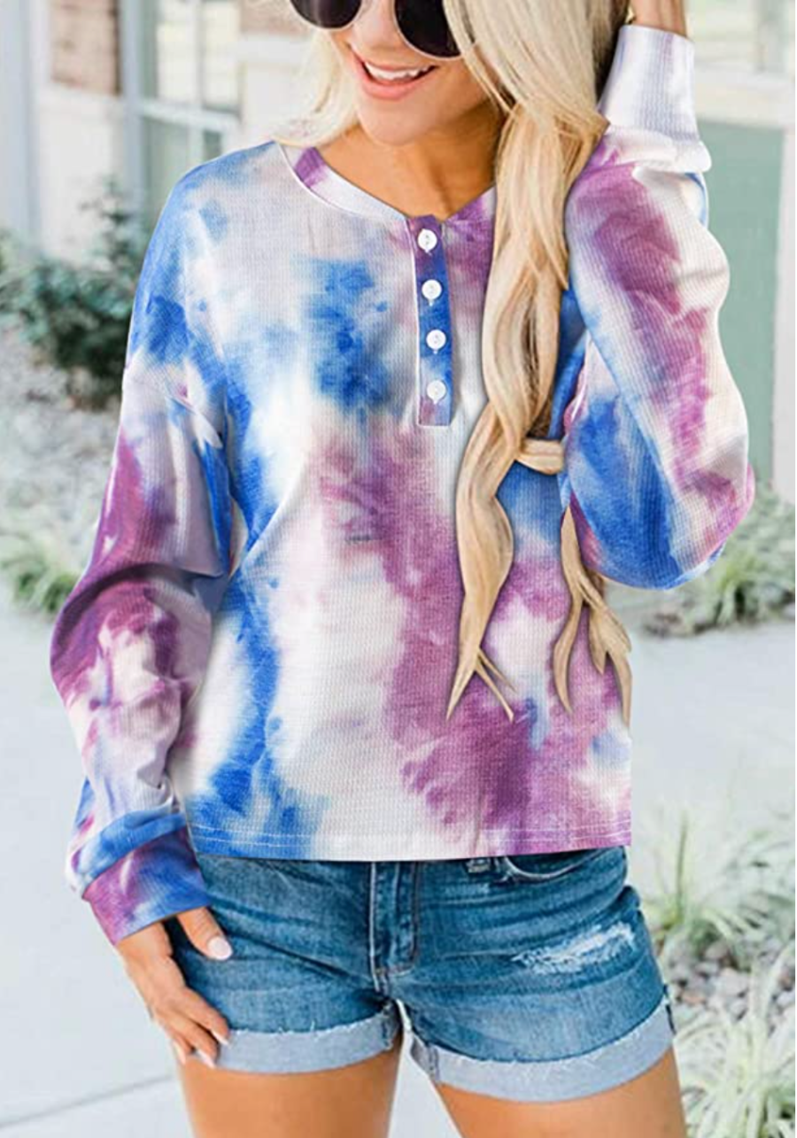 Berryou TieDye WaffleKnit Top Is About to Take Amazon by Storm Us