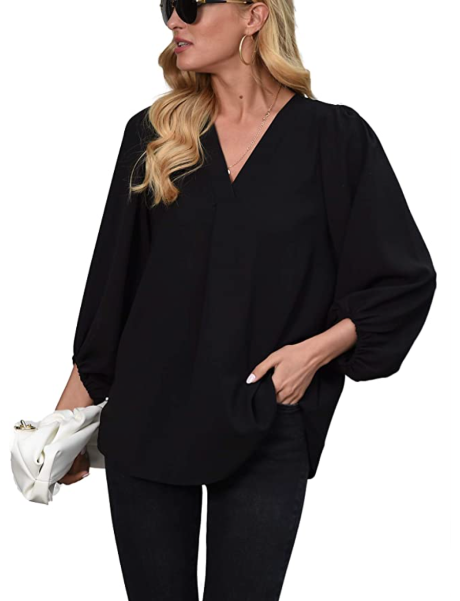 Forucreate Blouse Is the Perfect Length To Wear With Leggings | Us Weekly