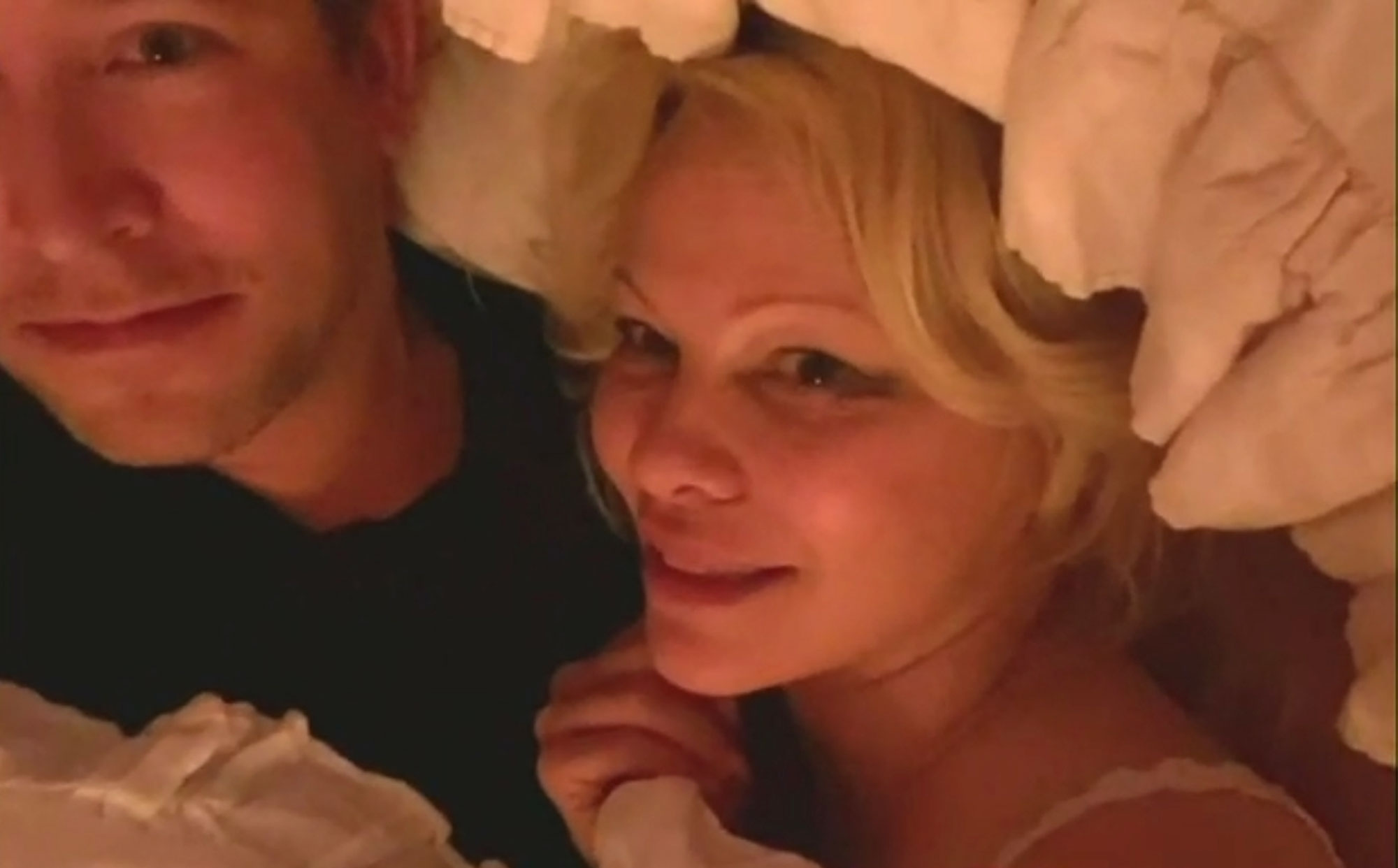 Pamela Anderson Does Interview From Bed With Husband Dan Hayhurst