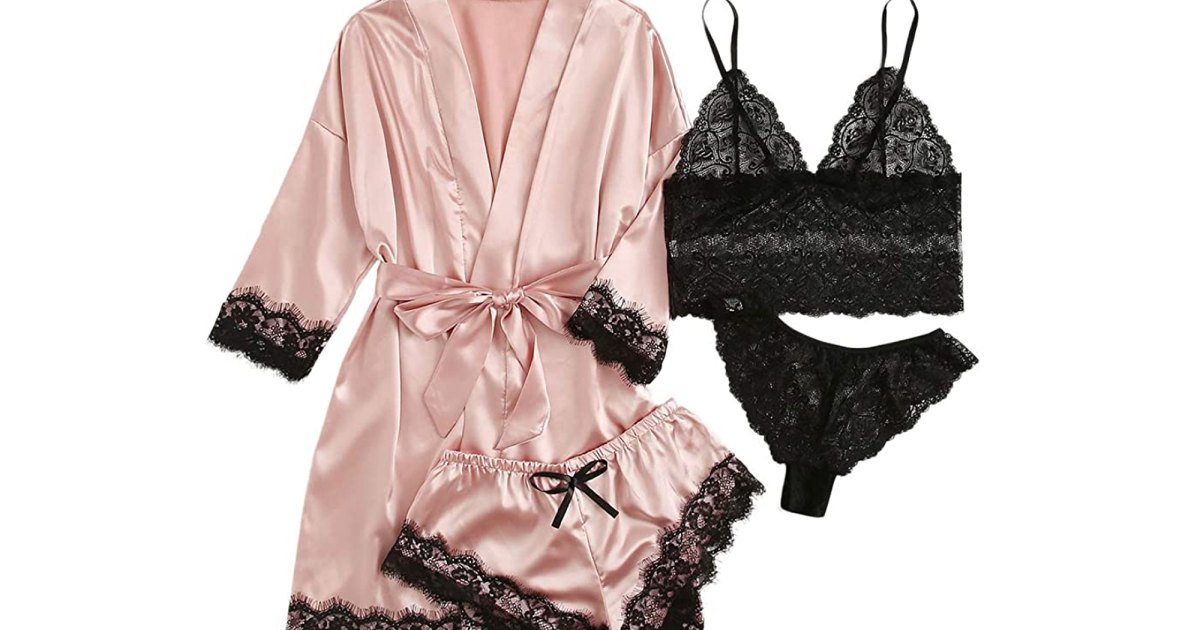 Treat Yourself to This Sultry Satin Sleepwear Set for Valentine’s Day ...