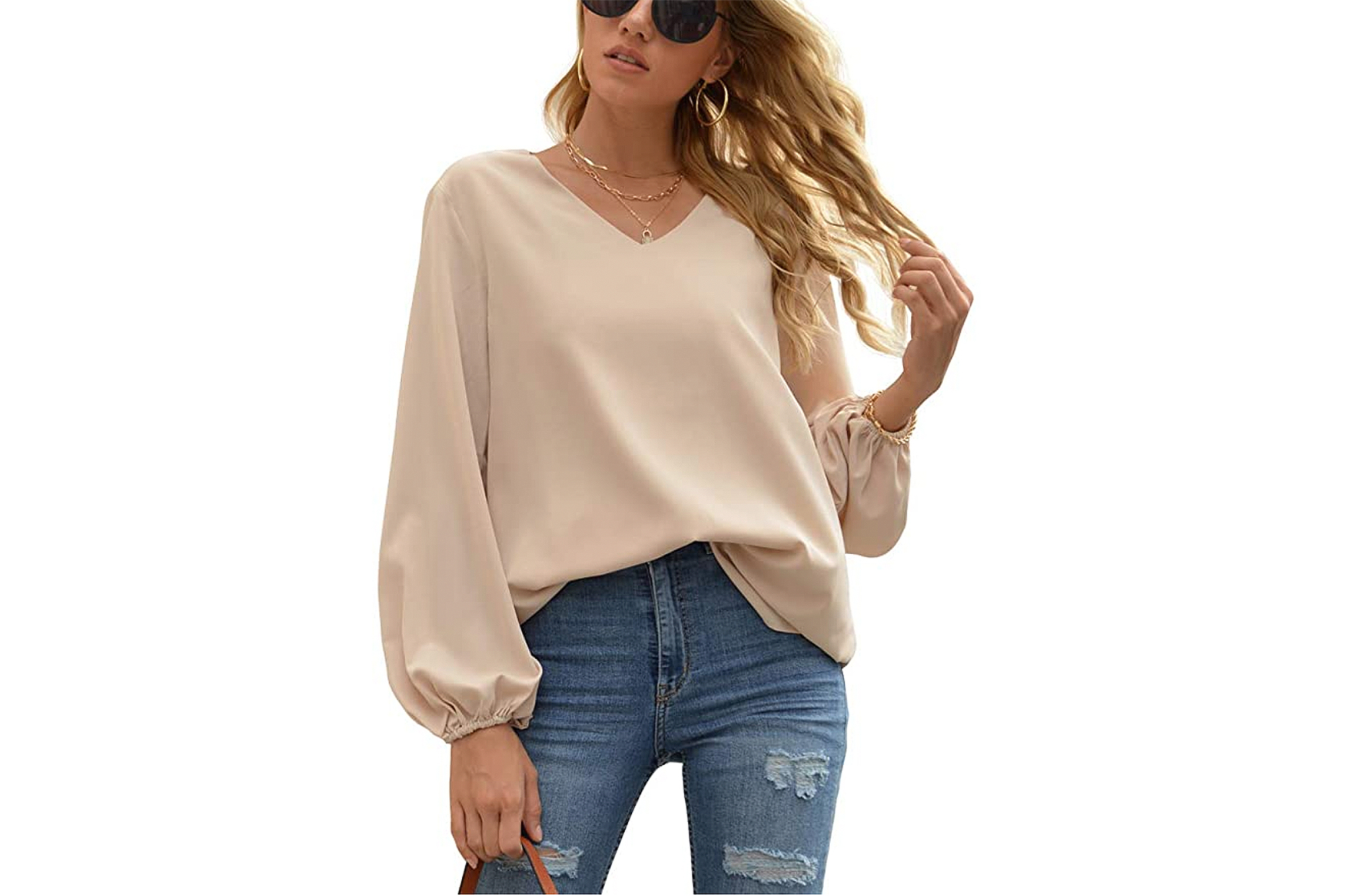 Baggy sleeve hot sale tops