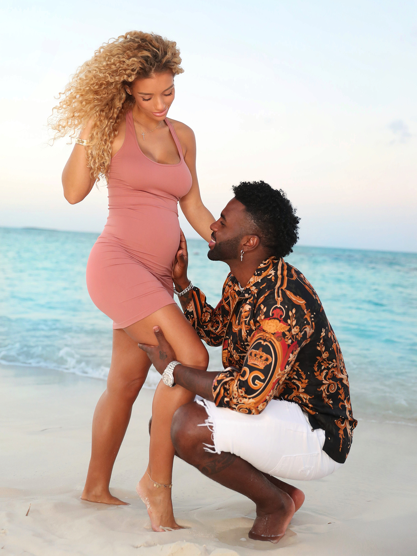 Mother Son Sex Beach - Jason Derulo, Pregnant Jena Frumes Reveal 1st Child's Sex