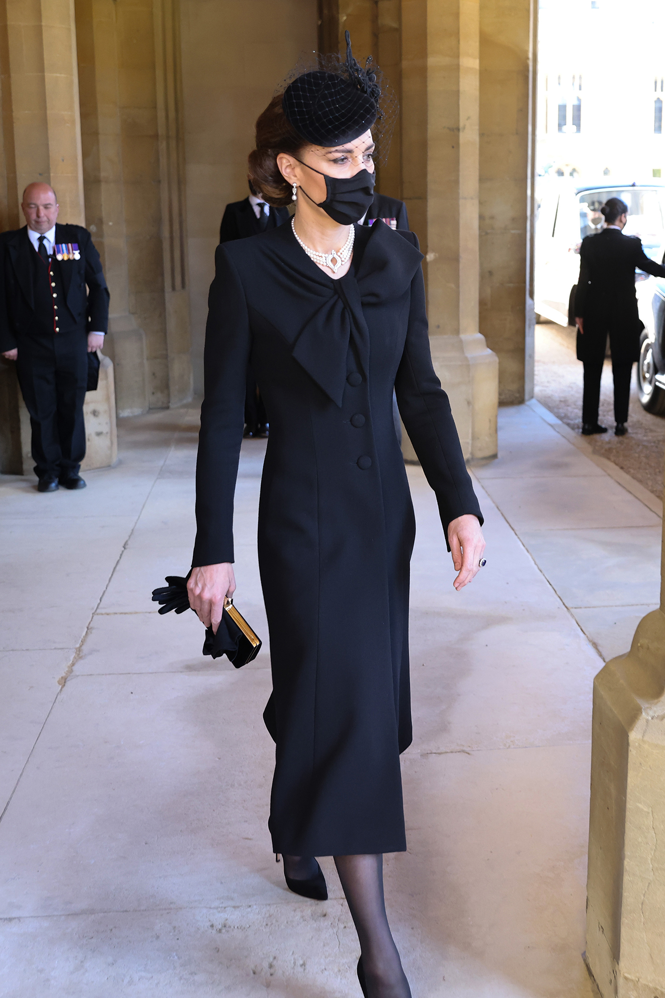 Kate Middleton Wears Queen Elizabeth s Pearls at Philip s Funeral