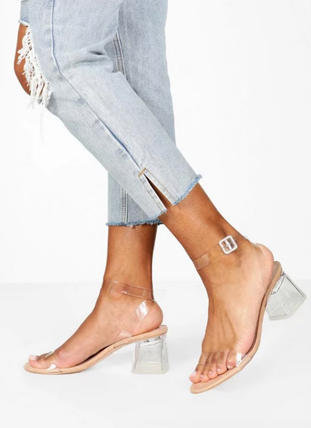 Boohoo on sale transparent heels