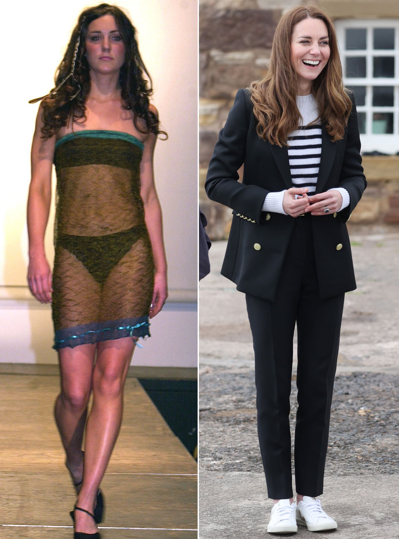 Kate Middleton Rocks Preppy Suit vs Sheer Dress at St Andrews Us Weekly