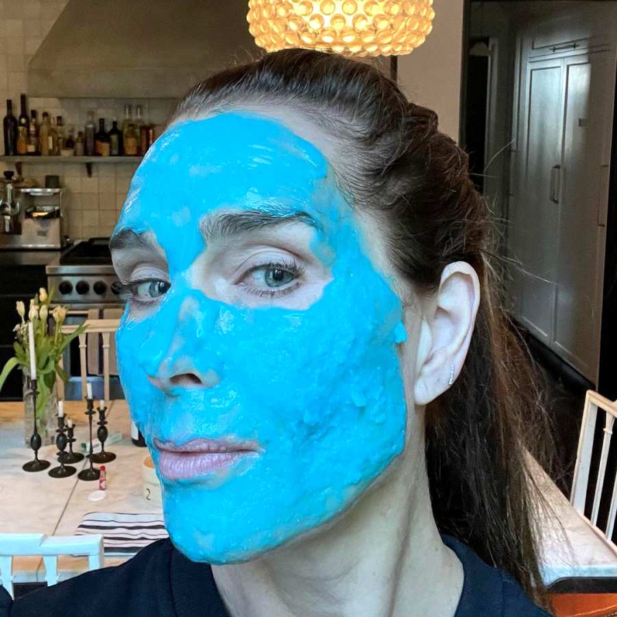 LOL! Brooke Shields Jokes She’s Joining Blue Man Group While Face Masking