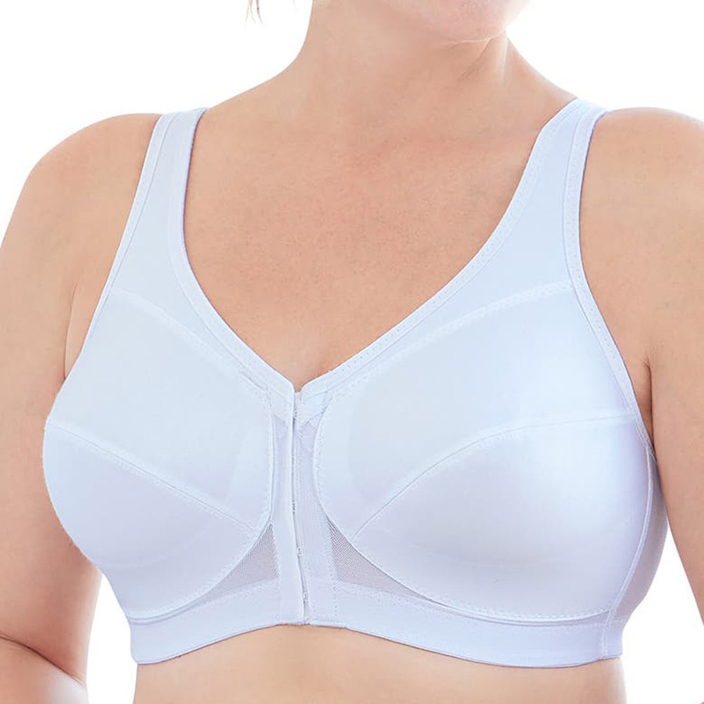 Buy Front Closure Bras for Women No Underwire Post Surgery Bra Full  Coverage Wirefless Back Support Posture Bra, White, X-Large at