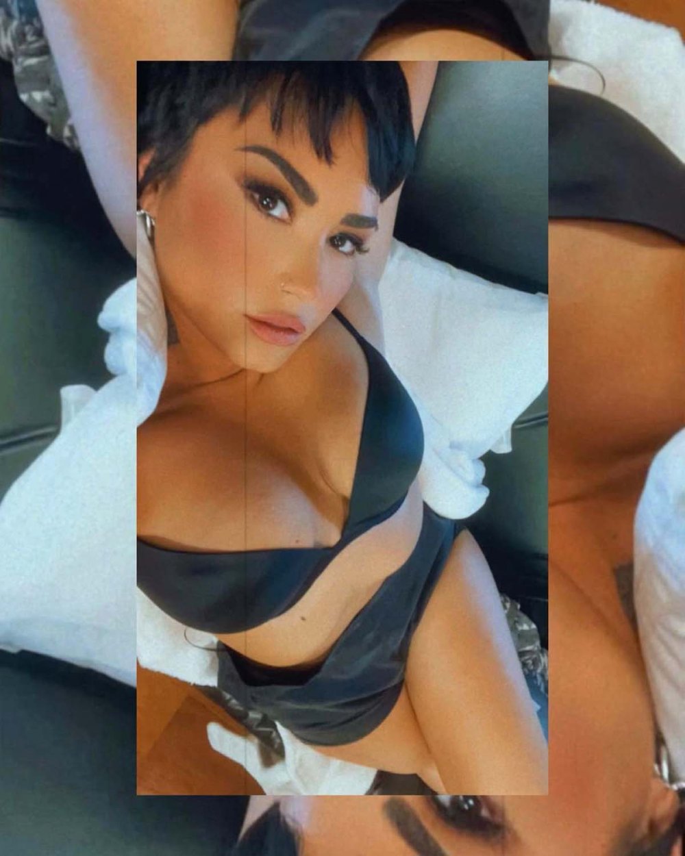 Body Confidence Demi Lovato Shares Lingerie Selfie