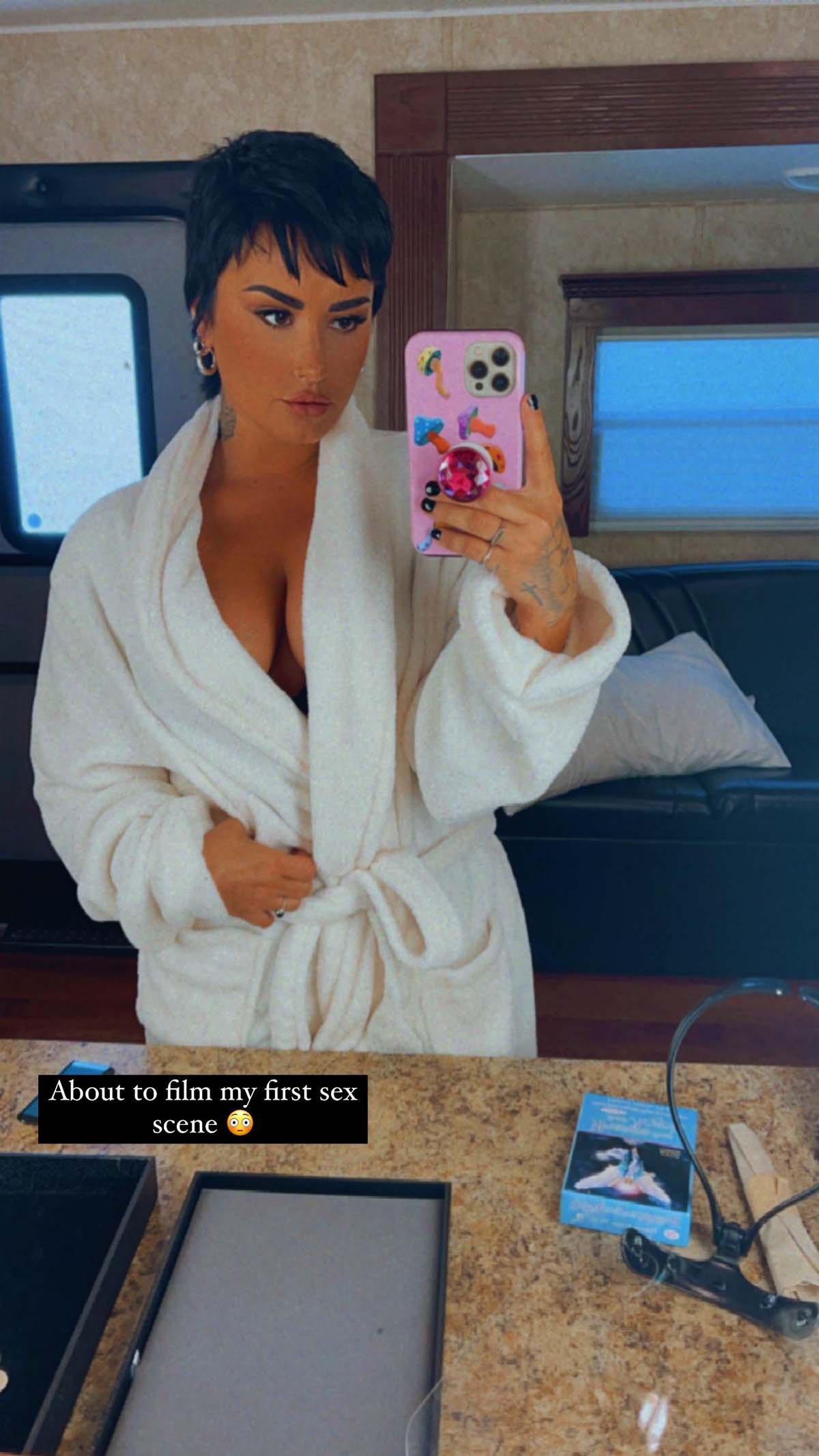 Demi Lovato Shares Lingerie Selfie After Sex Scene