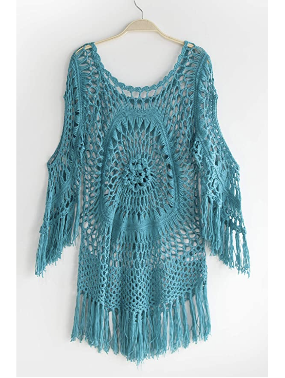 CROCHET PATTERN Pua Poa Beach Swimsuit Cover up Sustainable