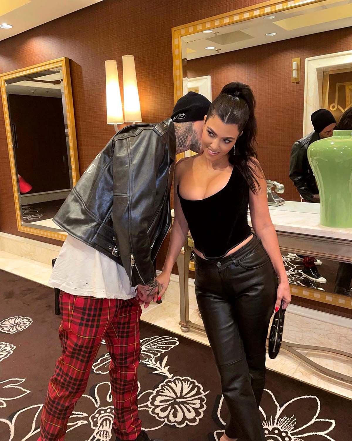 Kourtney Kardashian rocks low neck top paired with black leather pants on  day out in LA - Photos,Images,Gallery - 68447