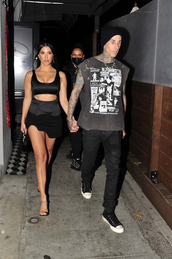 Kourtney Kardashian Travis Barkers Couple Style Photos