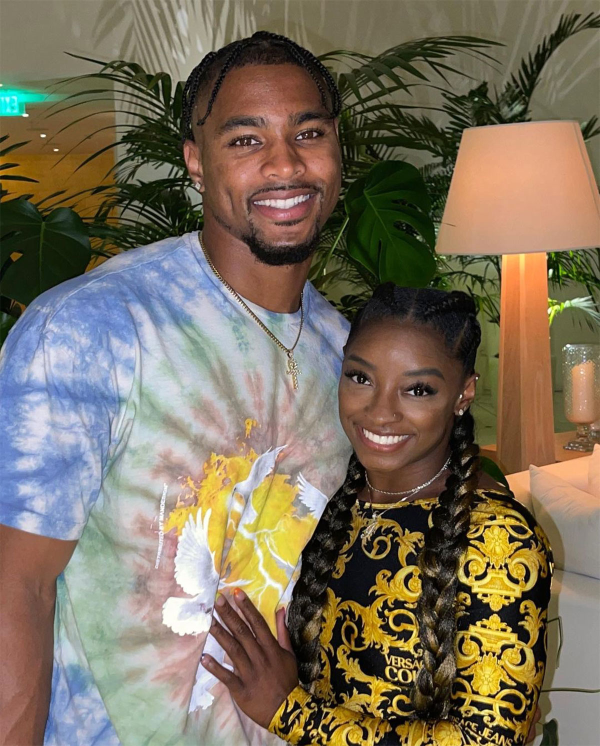 Simone Biles Makes Custom Jersey to Support Her Fiancé