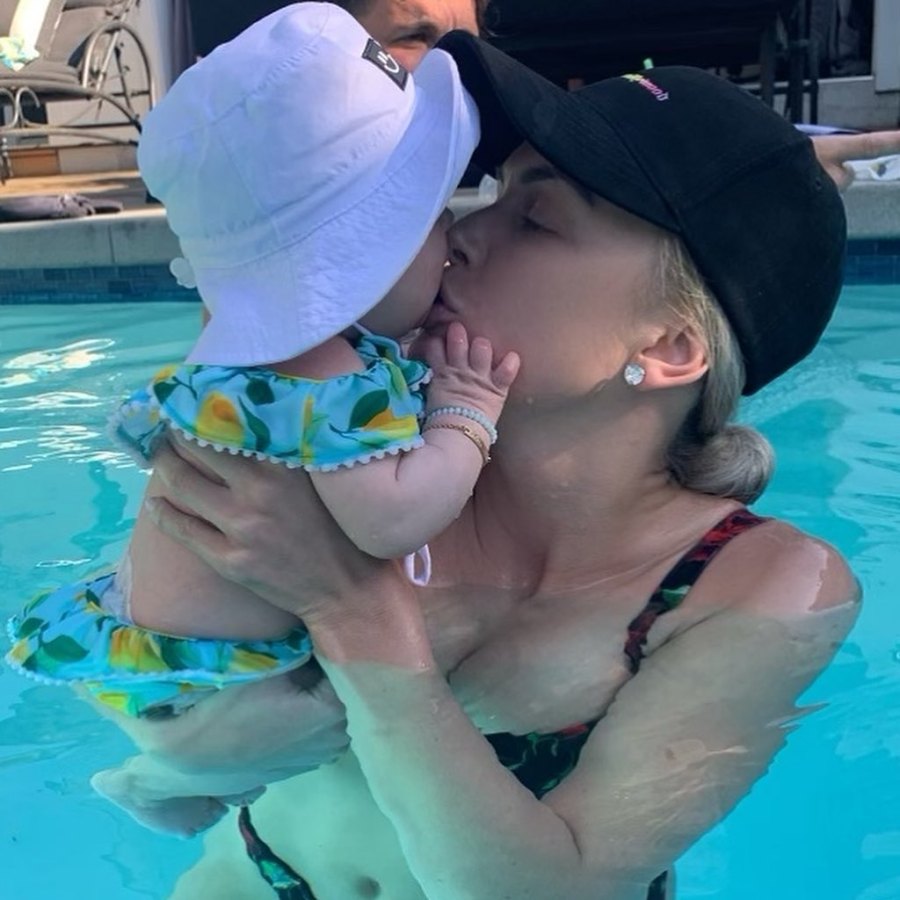 Lala Kent, Brittany Cartwright, Stassi Schroeder's Babies' Pool Playdate Sweet Smooch