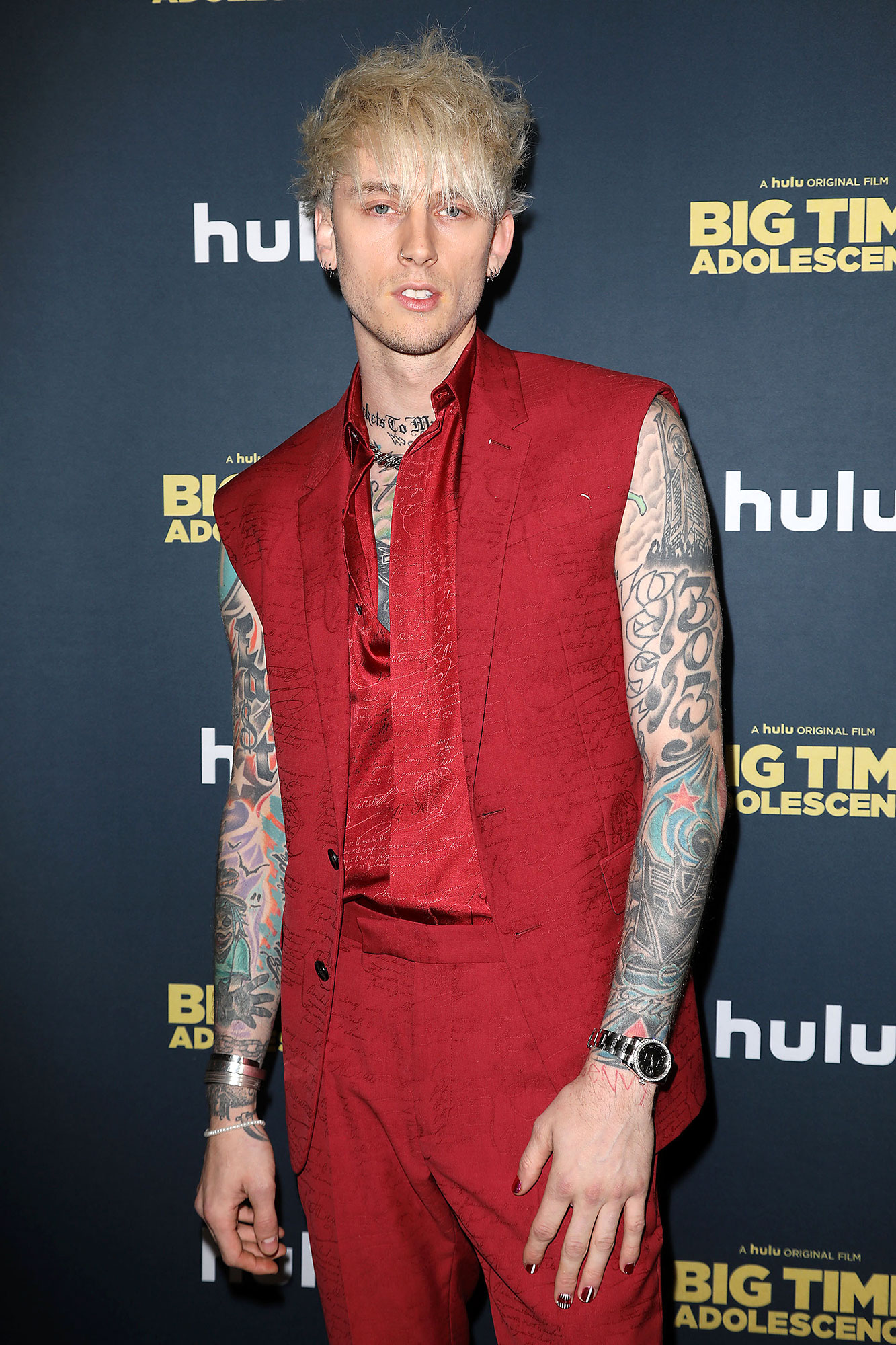 Machine Gun Kelly Seemingly Shaves Head Debuts Scalp Tattoo Us