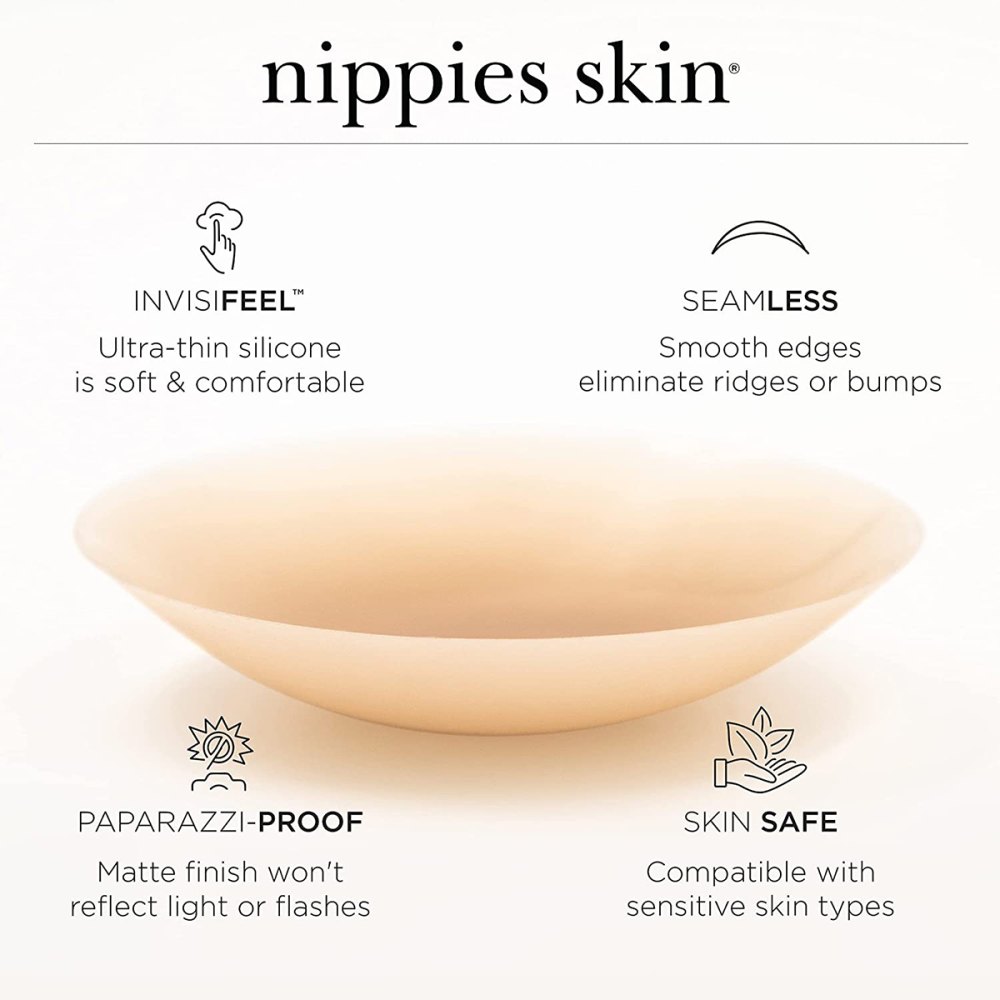 Nippies Extra Nipple Covers for Women – Adhesive Silicone Bra