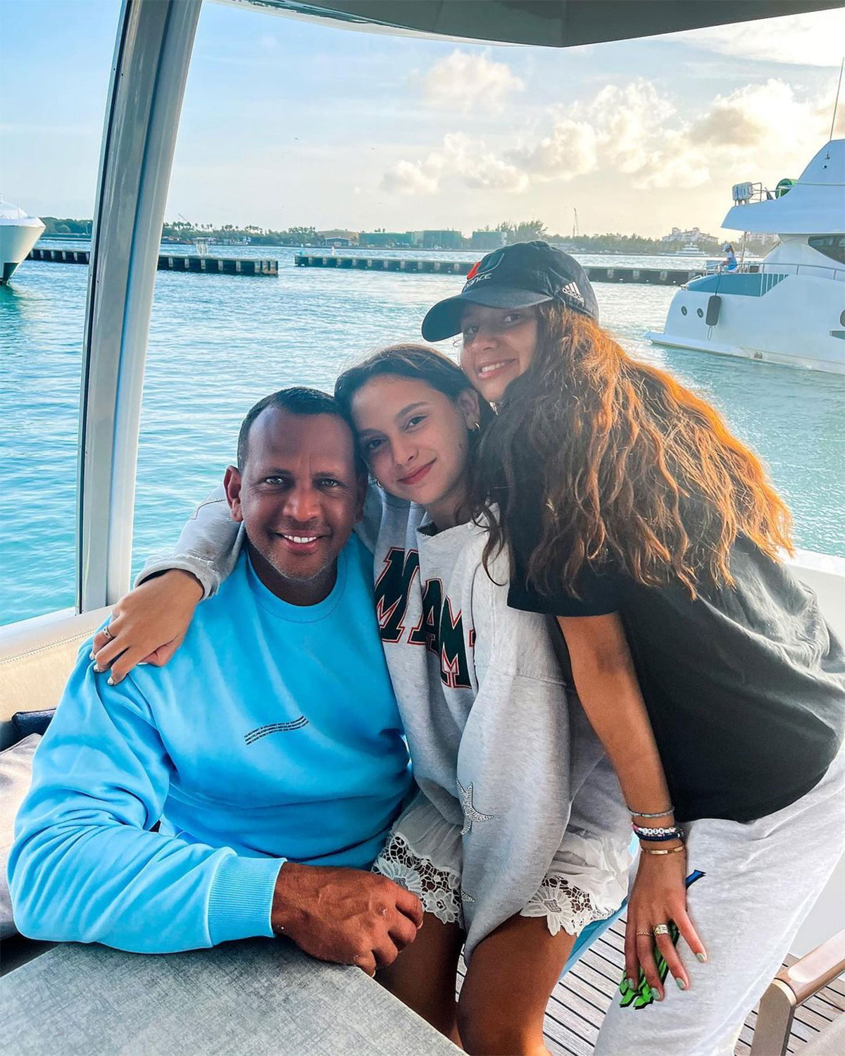 Alex Rodriguez Poses With Daughters Natasha, Ella in Family Photo