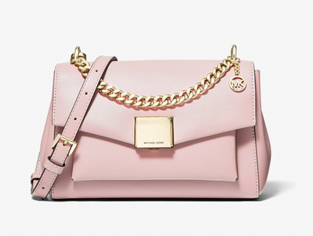 lita medium leather crossbody bag sunset rose