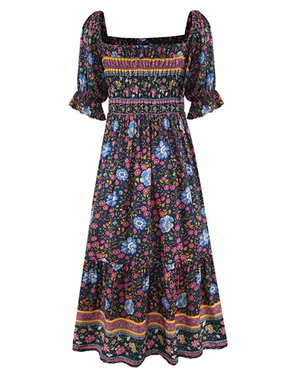 Uimlk Midi Dress Is a Boho Frock That You Can Wear Well Into Fall | Us ...