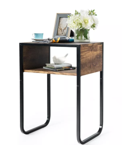 Costway Side Table Industrial Coffee Table