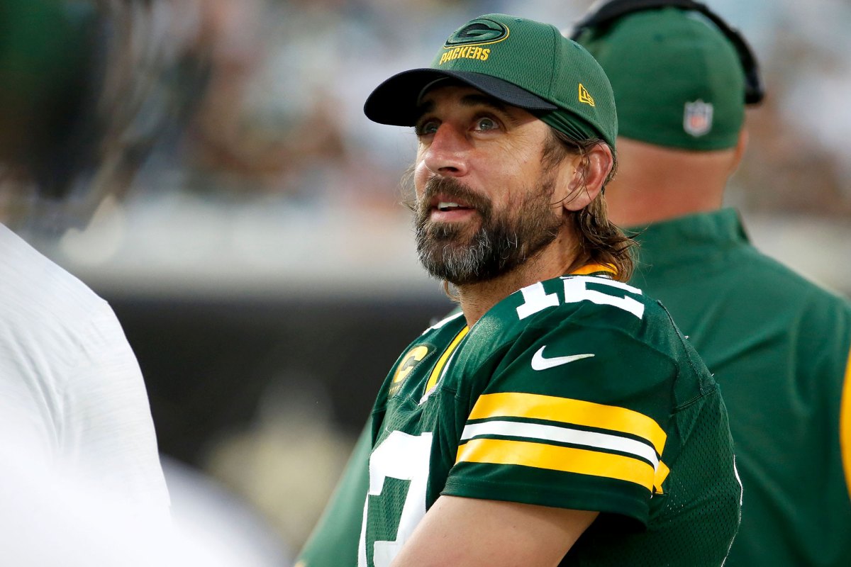 Julie Taggart on X: Aaron Rodgers jersey on clearance at the