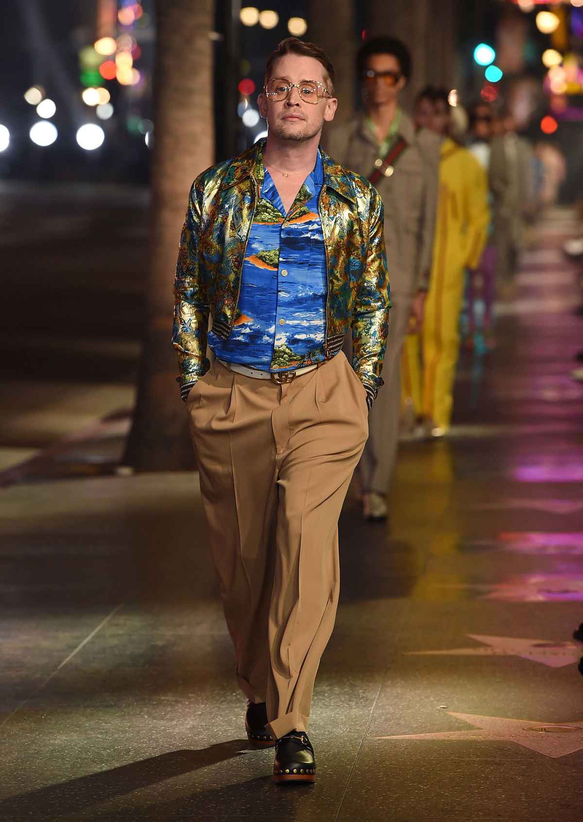 Macaulay Culkin Made Surprise Appearance on Gucci SS22 Runway: Pics