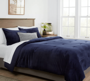 Threshold Velvet Comforter & Sham Set