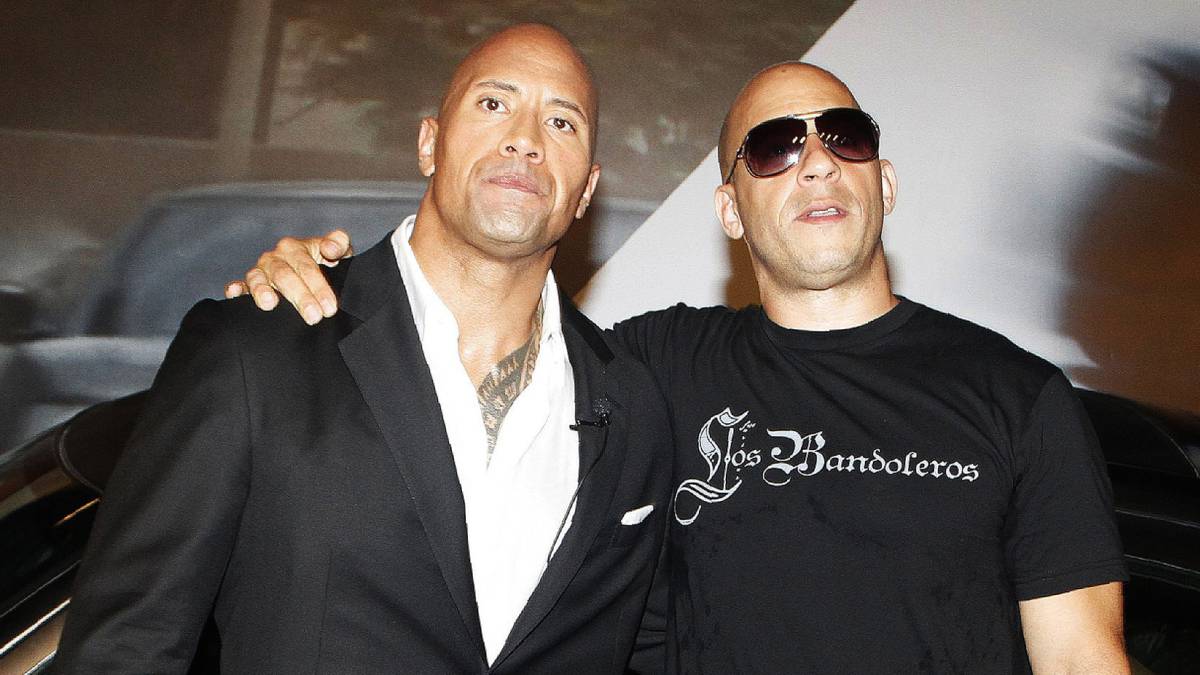 Fast Furious 6 scene between Dwayne Johnson and Vin Diesel goes