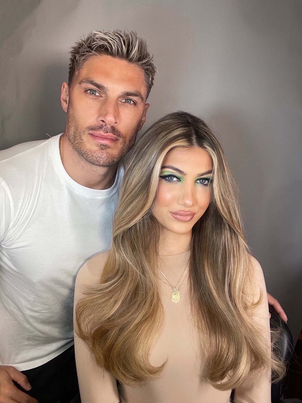 Kim Kardashian Poses With Hairstylist Chris Appleton Wearing