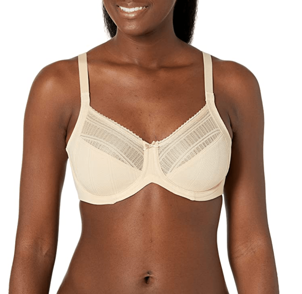 Lilyette by Bali Women's Enchantment 3-Section Unlined Minimizer Underwire  Bra, Rum Raisin/Rose Creme, 36D,  price tracker / tracking,   price history charts,  price watches,  price drop alerts
