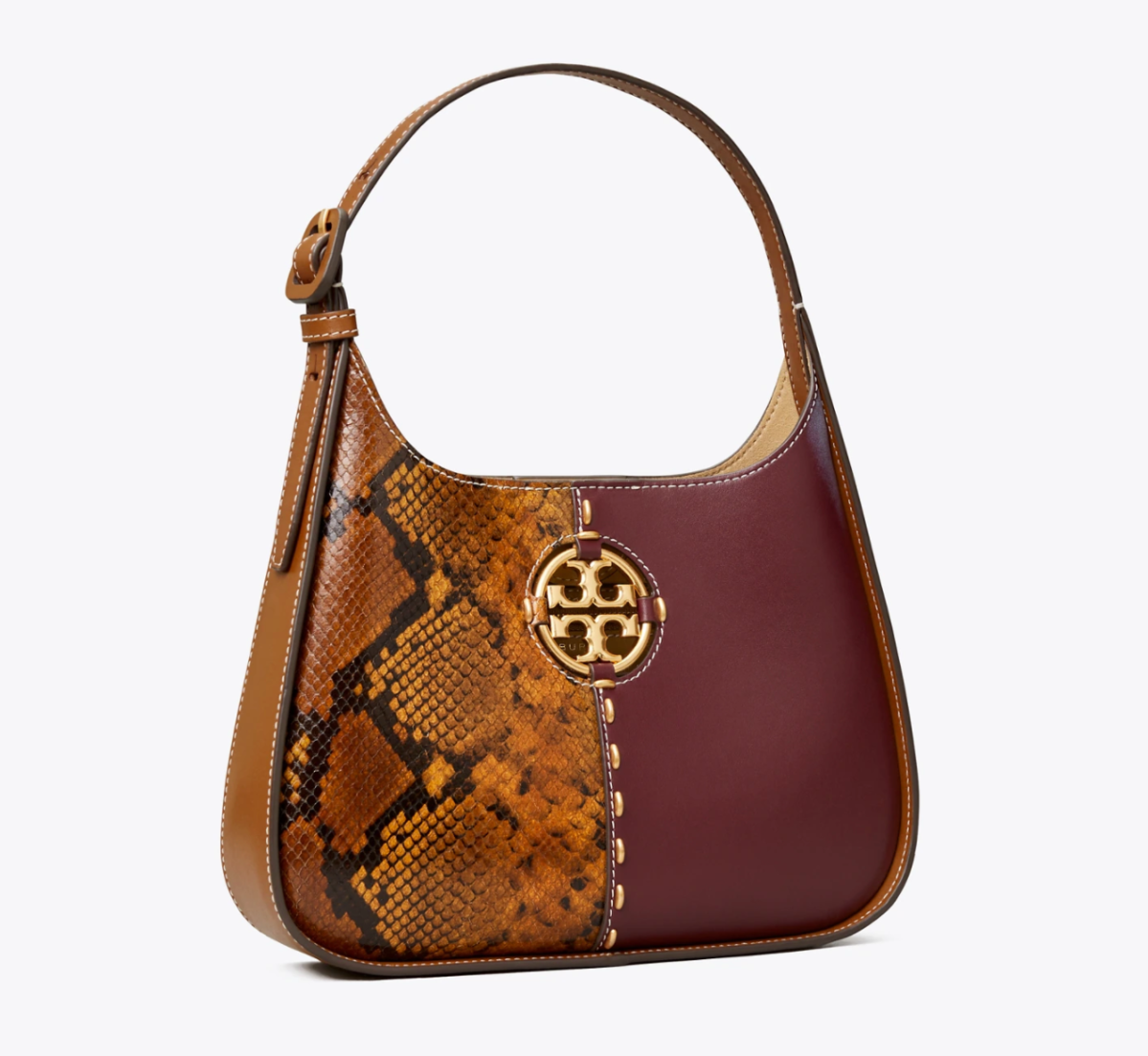 Tory Burch Miller Small Classic Shoulder Bag in Brown