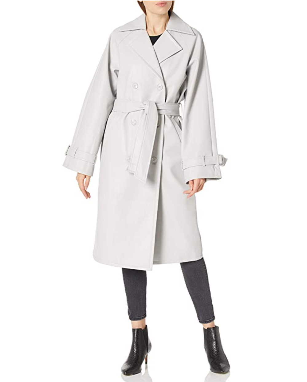 The Drop Faux-Leather Trench Is the Statement Coat We All Need | Us Weekly