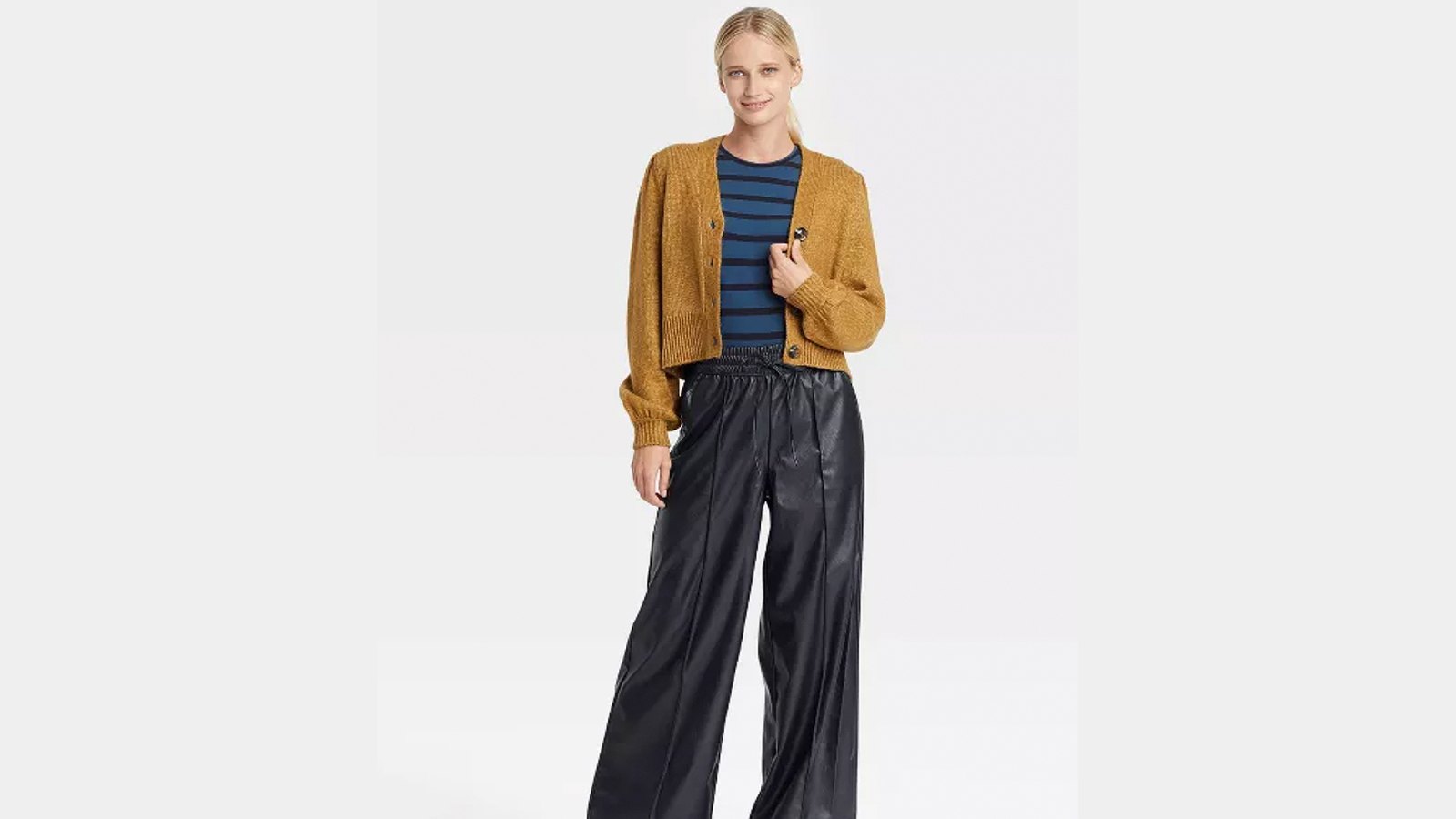 Strictly Chic Faux Leather Joggers