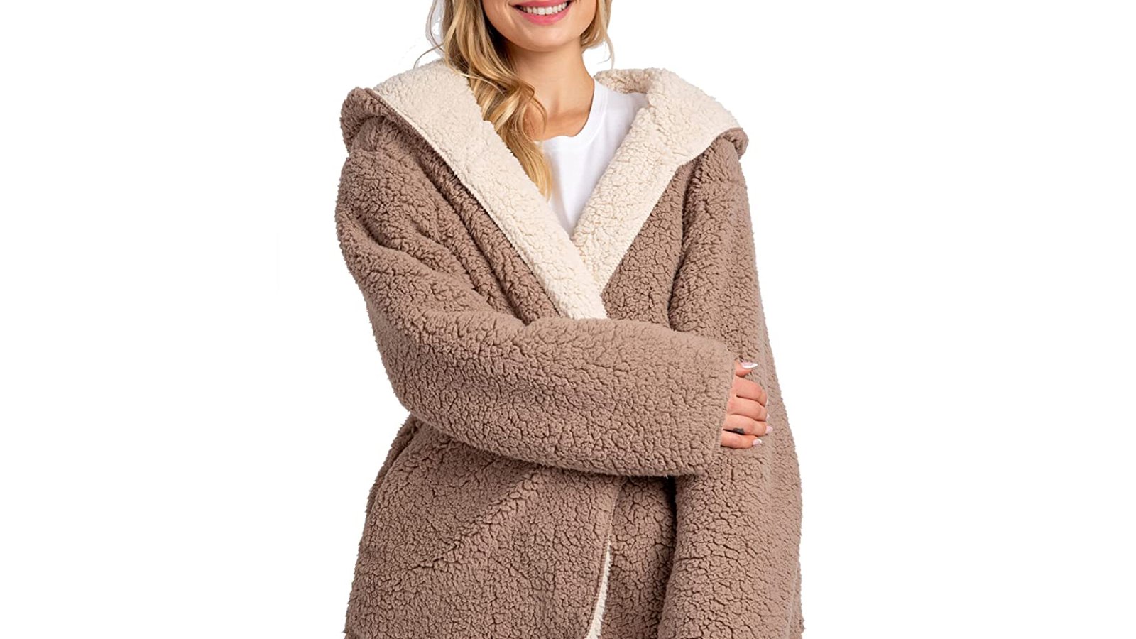 Women Fuzzy Coat / Oversize Hooded Teddy Jacket,Teddy Coat, Winter