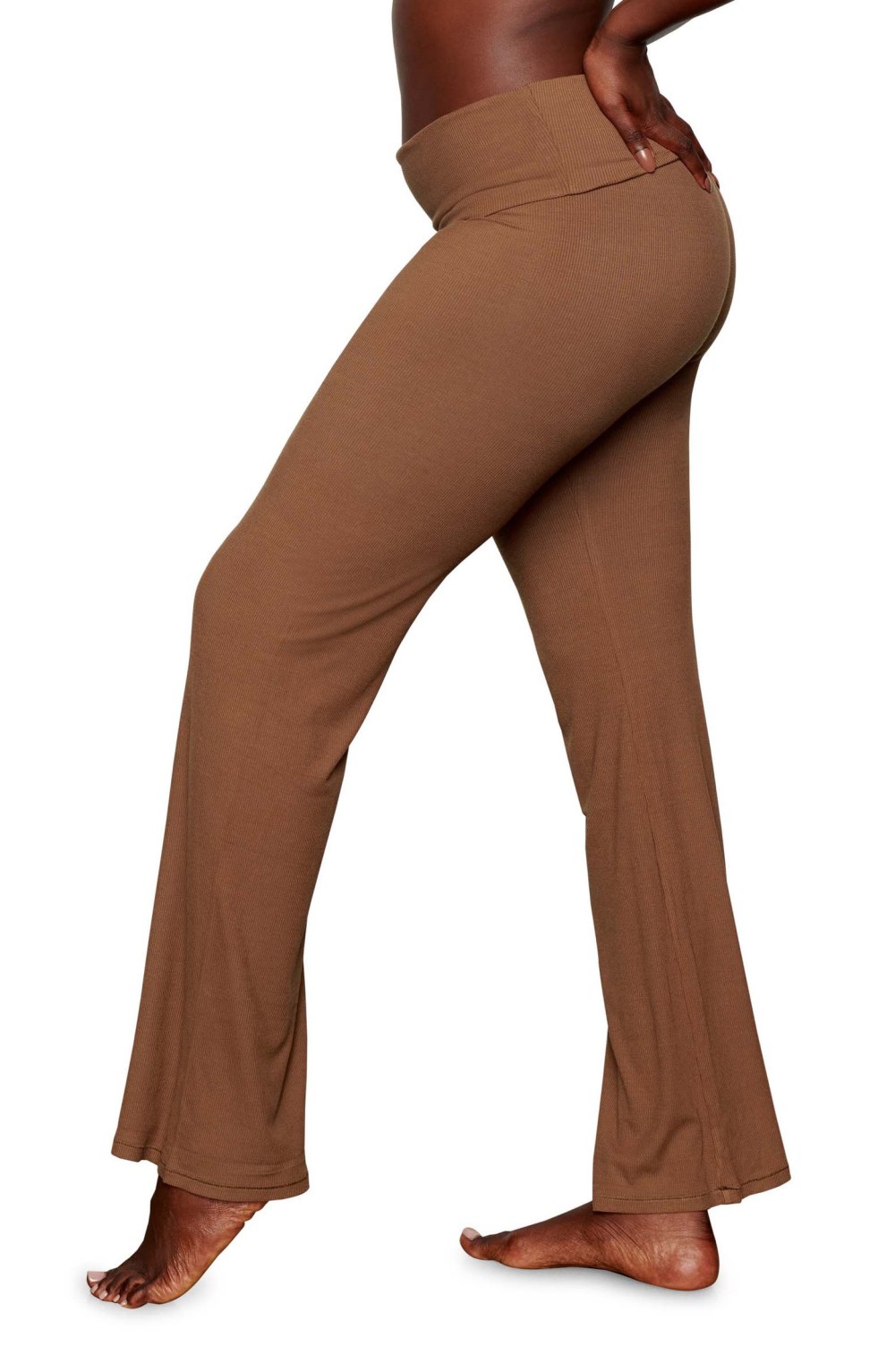 Skims Camel Soft Lounge Foldover Pants, Size 4X New