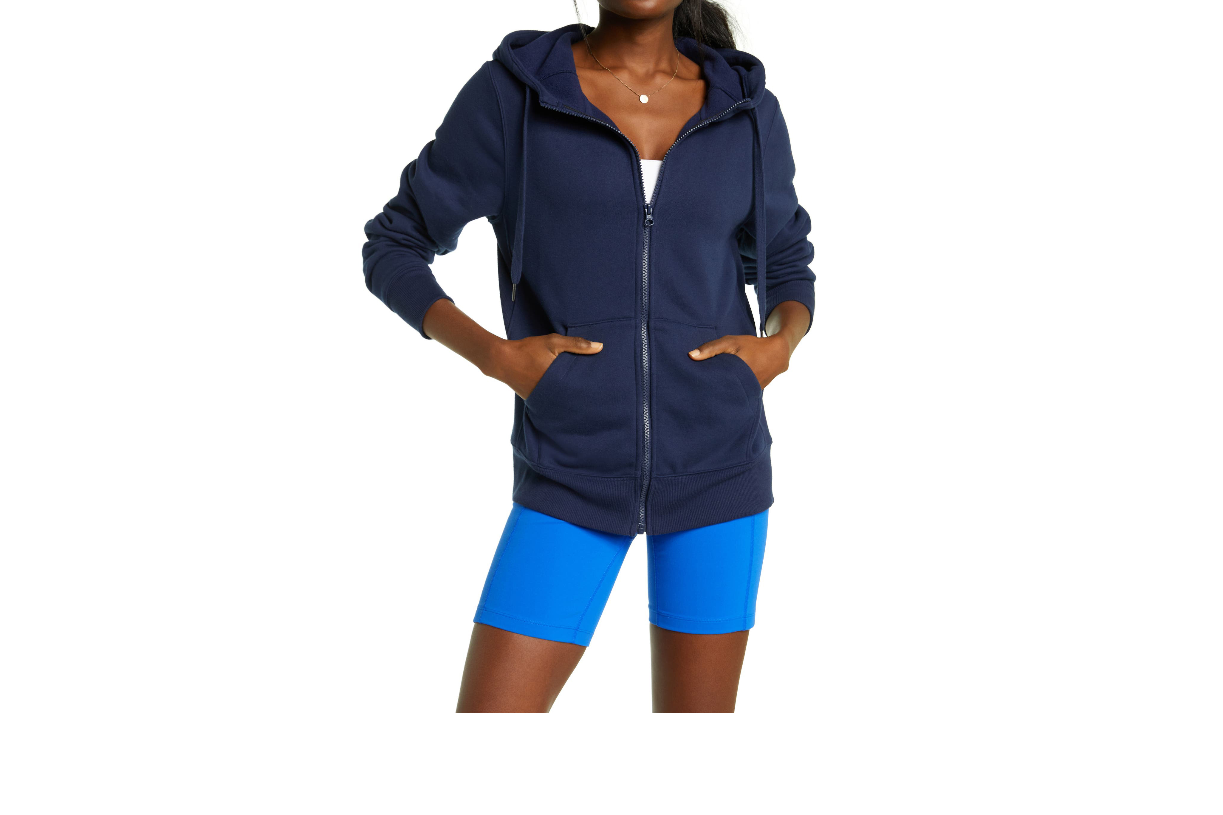 Amazing long full zip best sale hoodie zella