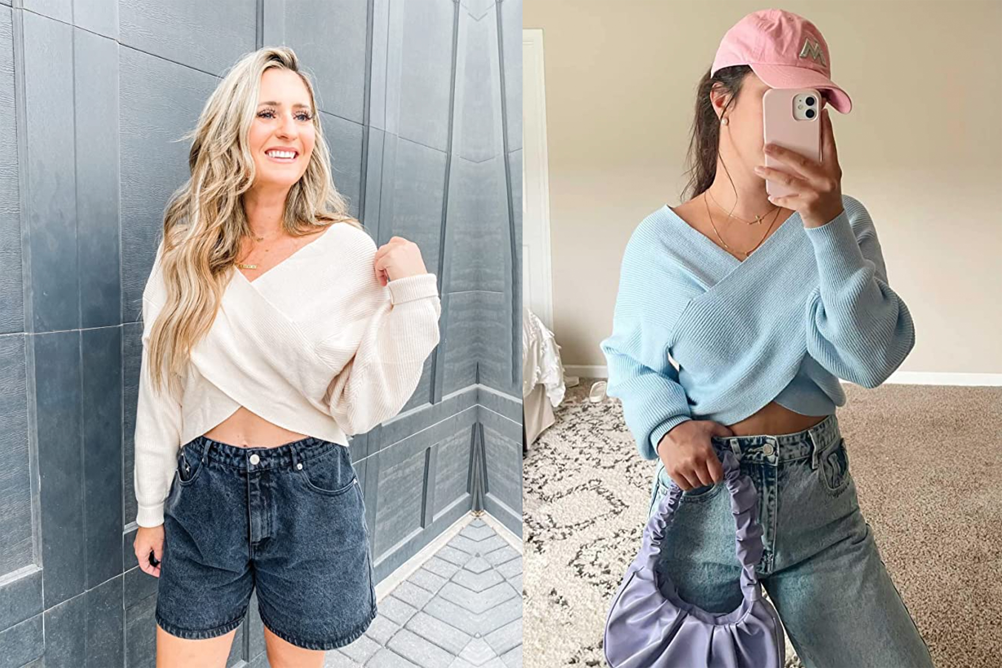 Off shoulder discount cross wrap top