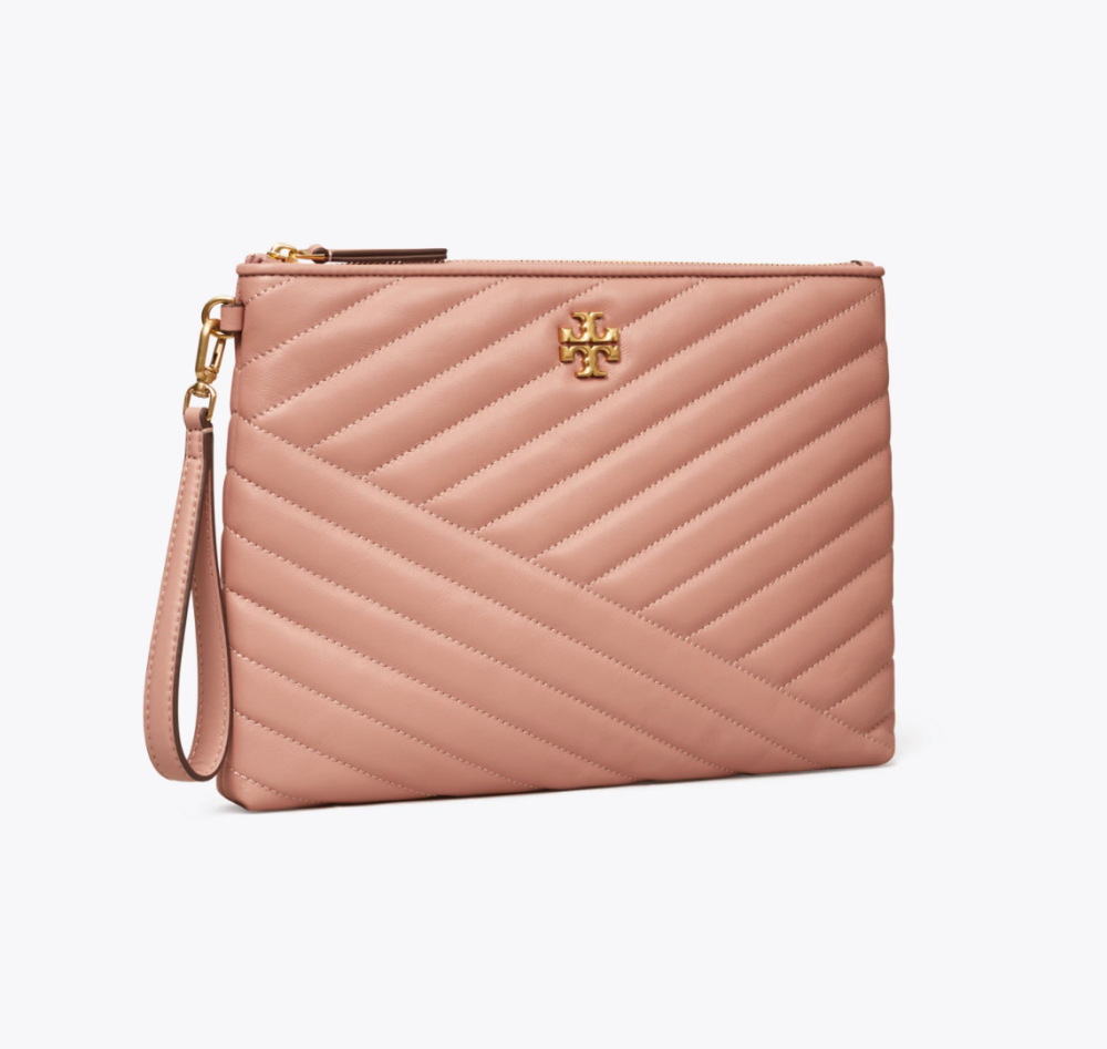 Tory Burch Kira chevron quilted flap crossbody commuter messenger