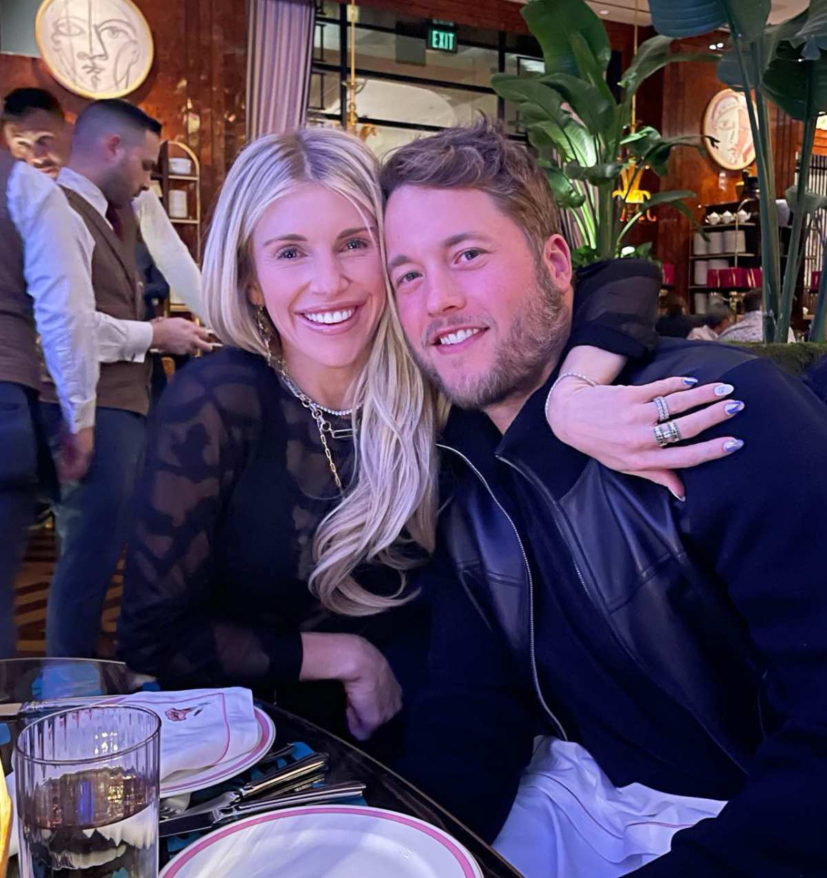 Matthew Stafford shares sweet moment with wife, Kelly, following Rams' NFC  Championship win