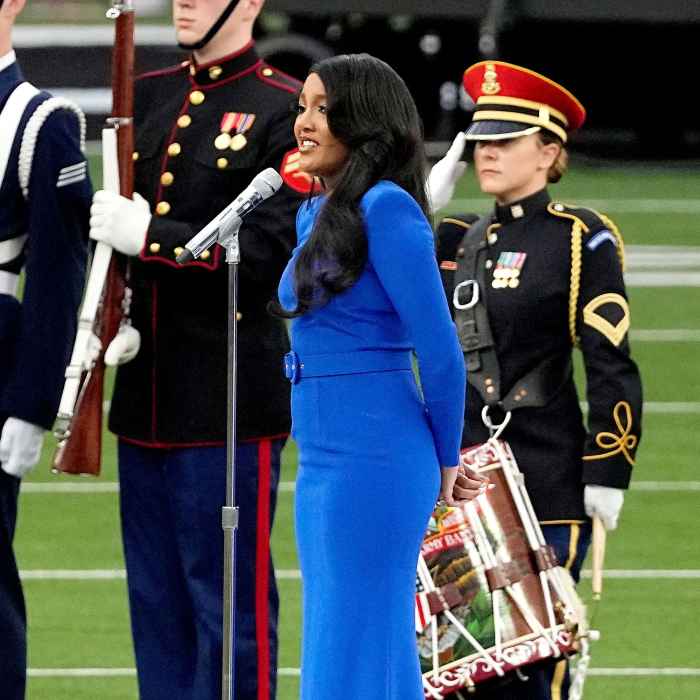 Mickey Guyton Dazzles With Super Bowl LVI National Anthem