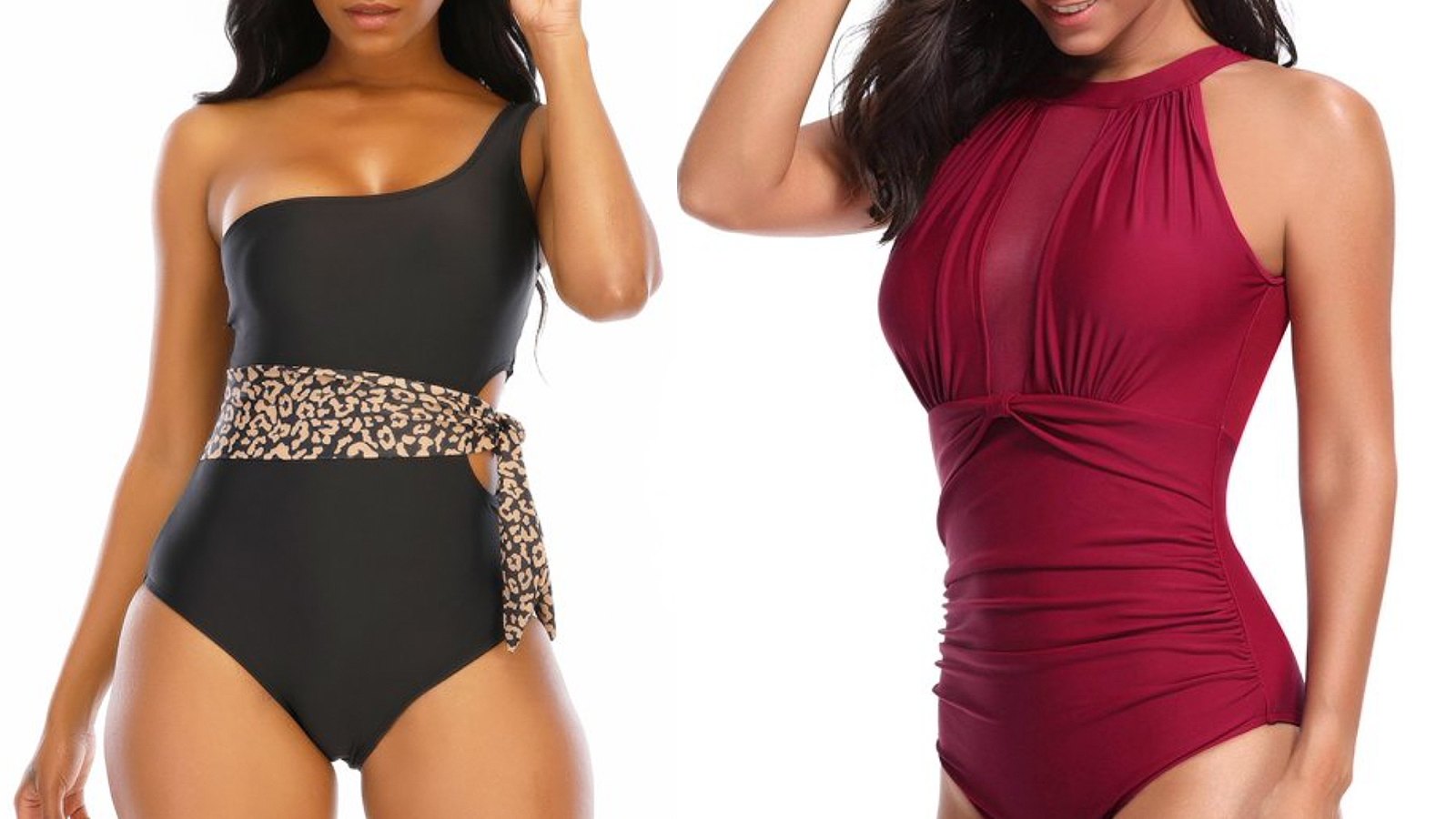  Tankini Bathing Suits For Women Black Striped Two Piece Tank  Top Tummy Control Swimsuits Best Tummy Control Swimwear