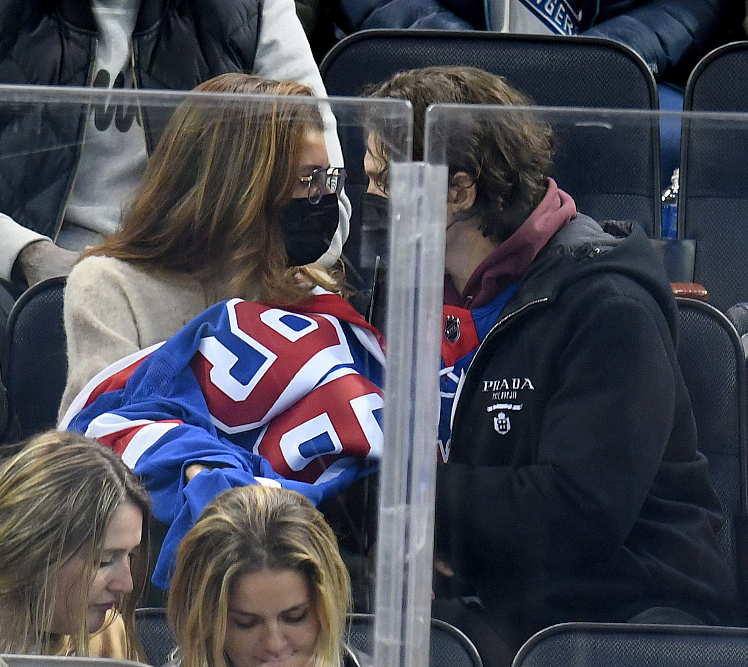 Zendaya and Tom Holland wear matching jerseys to hockey game