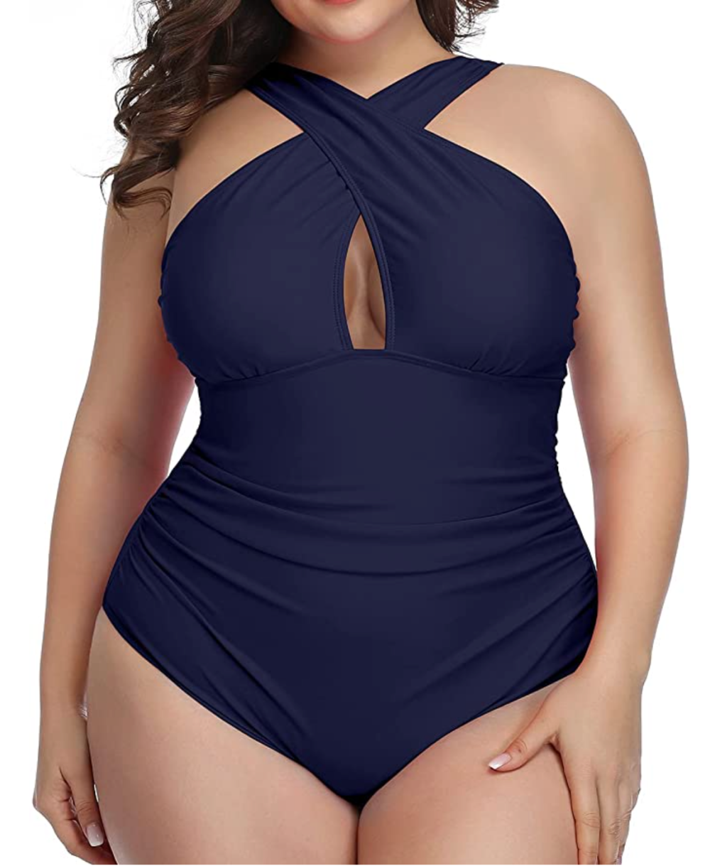 Daci Women Plus Size One Piece Swimsuits High Waisted Tummy