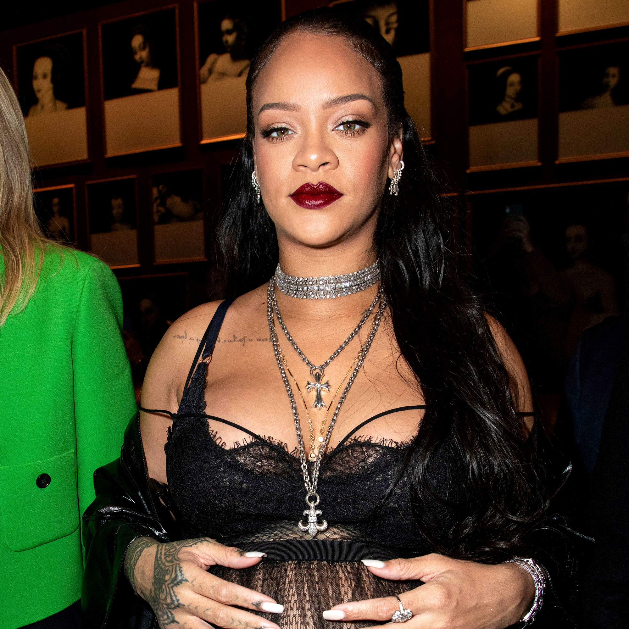 Pregnant Rihanna Bares Baby Bump While Attending Louis Vuitton